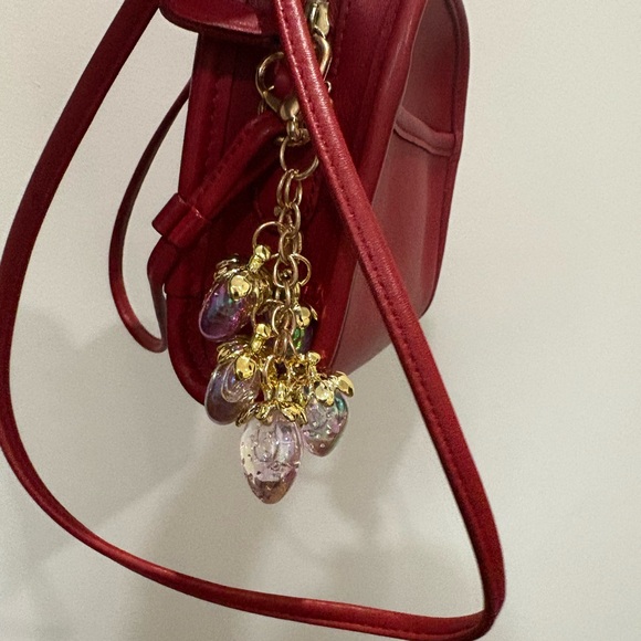 🚨VINTAGE 1997 COACH ABBIE RED LEATHER ZIP CLOSURE CROSSBODY - Picture 5 of 17